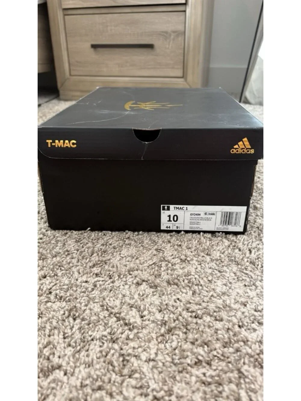 NEW Adidas T-Mac 1 EE6843 Blue Black Lace-Up Basketball Sneaker Shoes Mens US 10